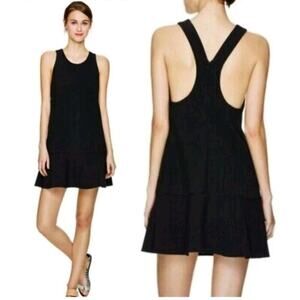 Wilfred Black Racerback Peplum Quatrain Dress‎ sz2 Mini Dress Cocktail